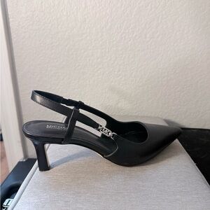 Michael Kors Black Pointed Slingback Heels